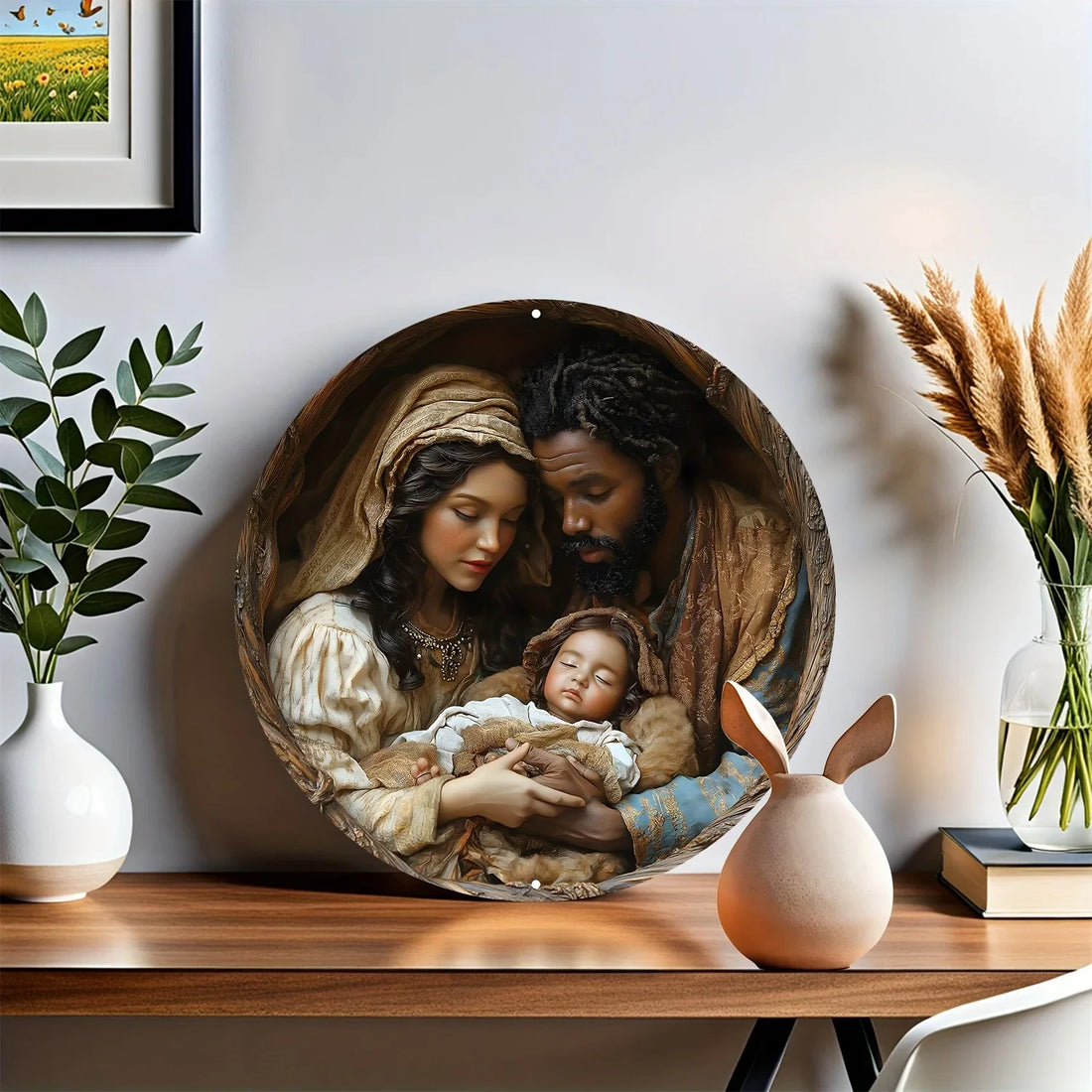 Divine Realistic Holy Family Decoration