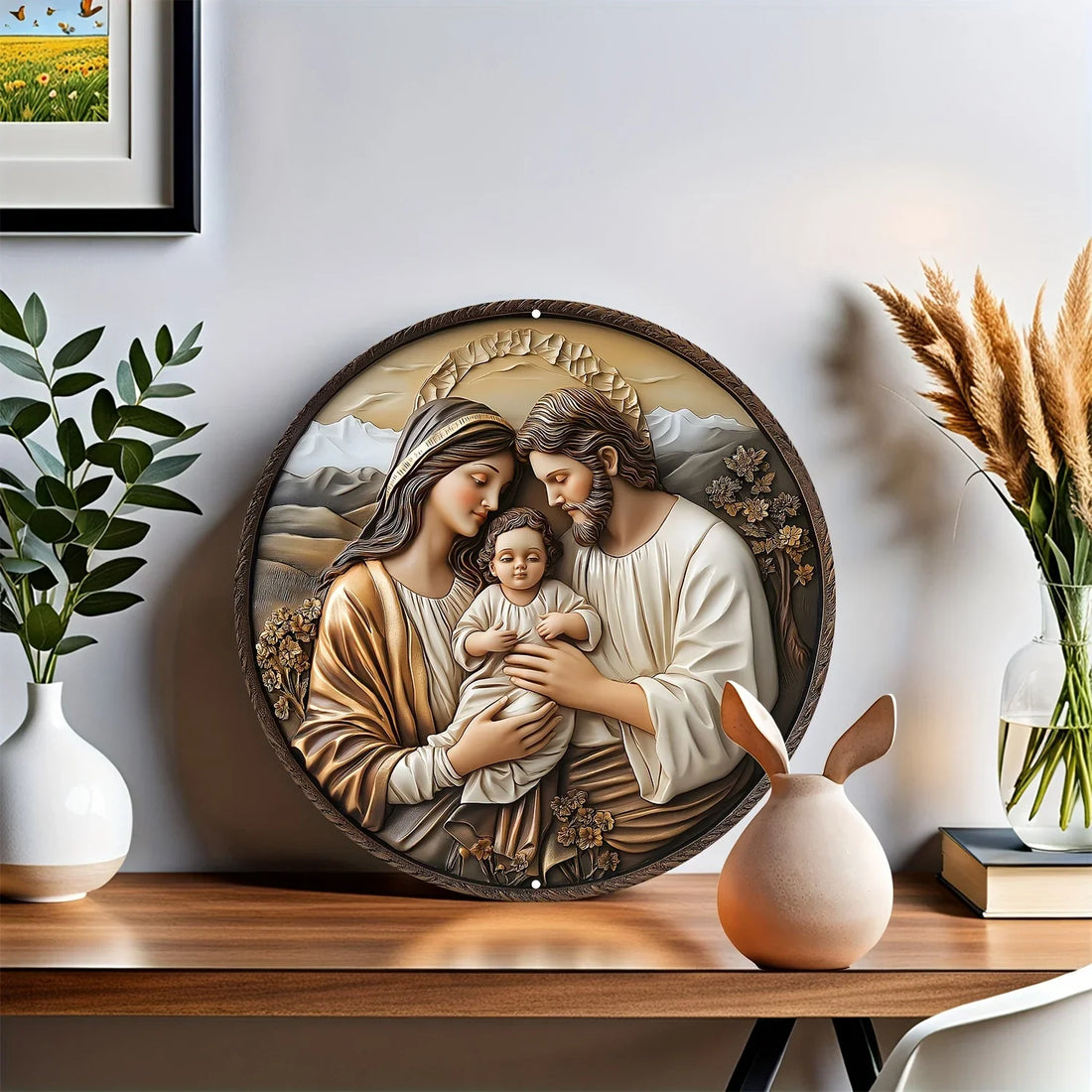 Catholic Decoration Holy Family with Realistic Features
