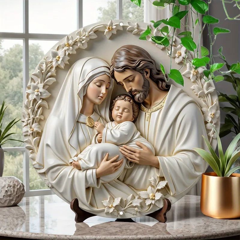 Catholic Decoration Holy Family in Angelic Harmony