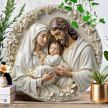 Catholic Decoration Holy Family in Angelic Harmony