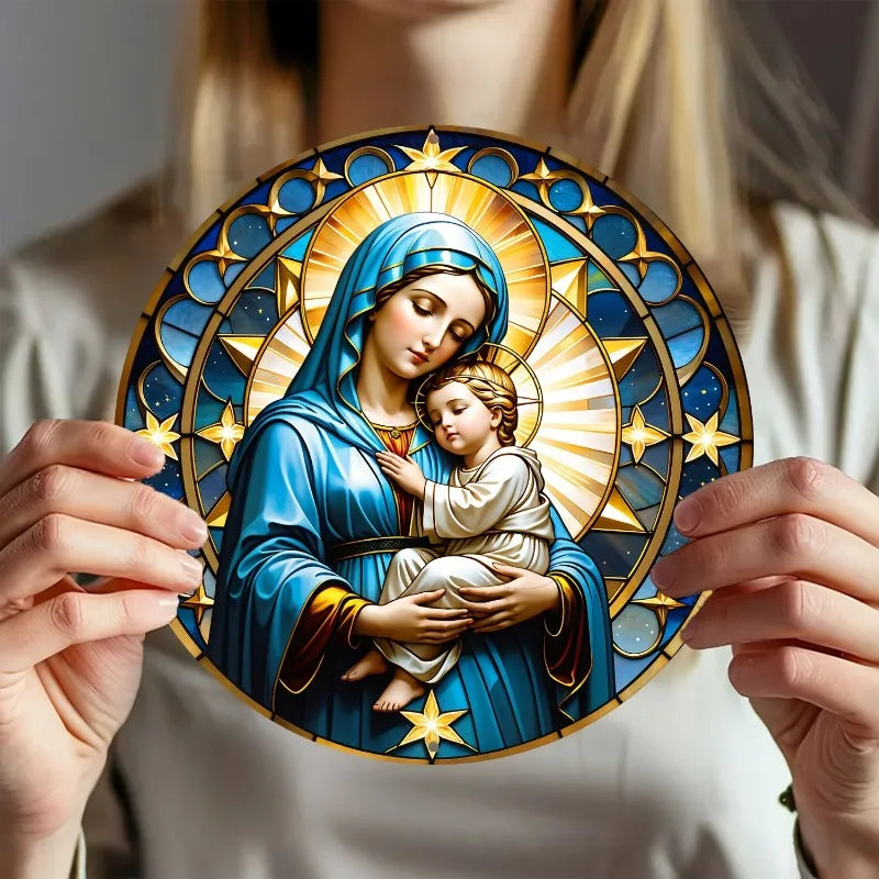 Catholic Decoration Our Lady and Baby Jesus Blue Mantle