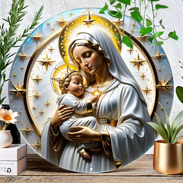 Catholic Decoration Our Lady with Celestial Baby Jesus