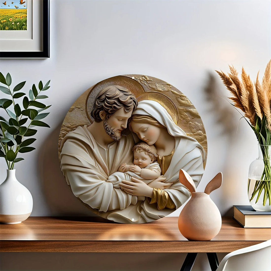 Divine Sacred Family Catholic Decoration in Love