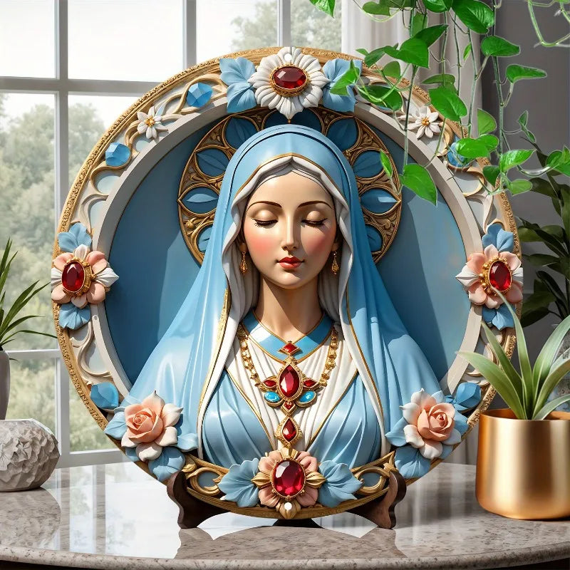 Catholic Decoration Our Lady with Stone Details
