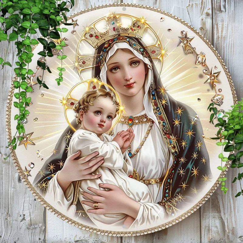 Catholic Decoration of Our Lady with Baby Jesus